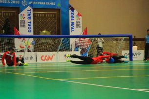 بازیهای پاراآسیایی ۲۰۱۸ جاکارتا؛ مردان گلبال عراق را شکست دادند