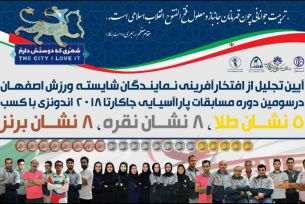آیین تجلیل از افتخارآفرینی نمایندگان شایسته ورزش اصفهان